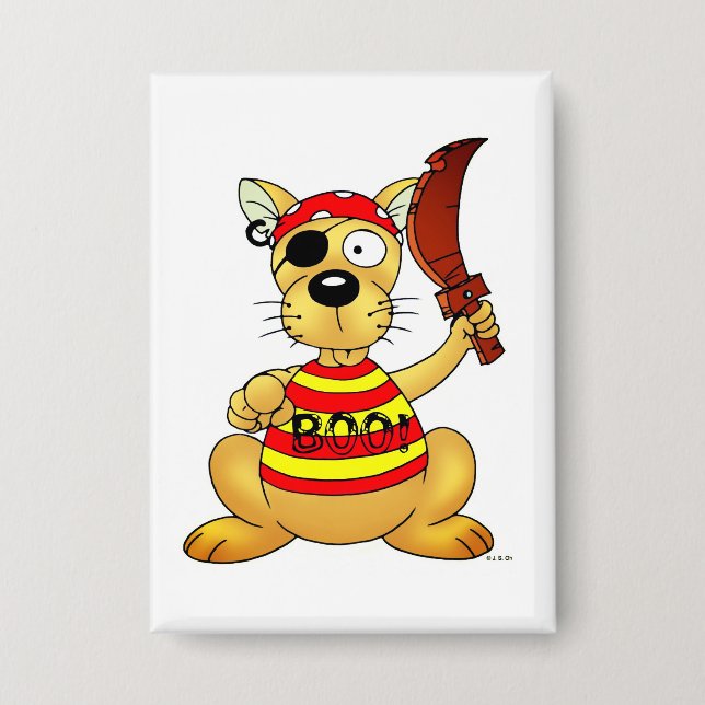 Funny Pirate Dog with Toy Sword (Front)