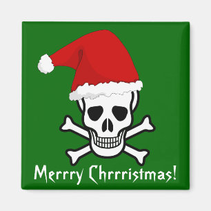 Funny Pirate Merry Christmas Greeting Arrrgh Matey Magnet