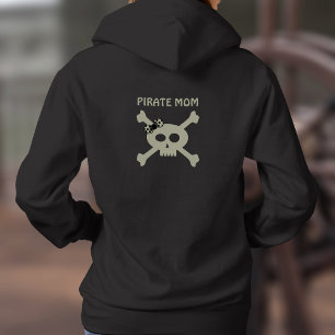 Funny Pirate Mom Cute Skull and Crossbones Hoodie