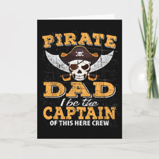 Funny Pirate Night Dad Cruise Family Vacation Part Card