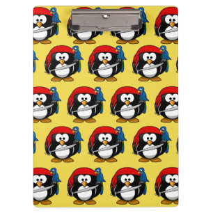 Funny Pirate Pinguin Clipboard