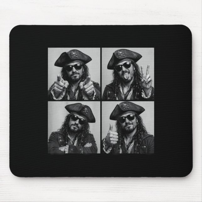 Funny pirate sunglasses photobooth design  mouse pad (Front)