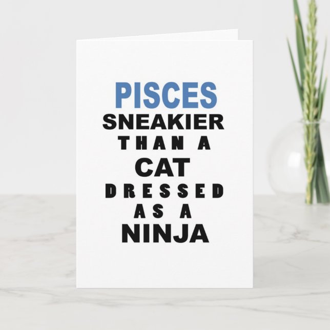 Funny Pisces Birthday Card (Front)