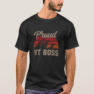 Funny Pit Boss Superhero Vintage Men Dad T-Shirt