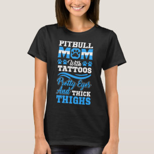 Funny Pit Bull Mom Fitted T-Shirt