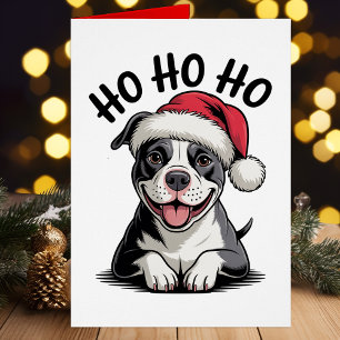 Funny Pit Bull Père Noël Pittie Christmas Pitbull