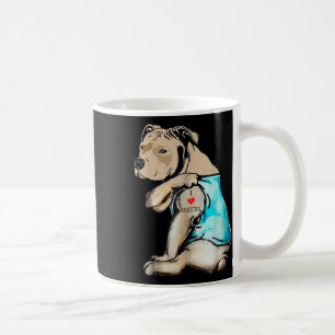 Funny Pitbull Dog I Love Grandpa Tattoo Funny Gran Coffee Mug
