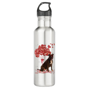 Funny Pitbull Heart Valentines Day Dog Dad Mom Gif 710 Ml Water Bottle
