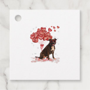 Funny Pitbull Heart Valentines Day Dog Dad Mom Gif Favour Tags