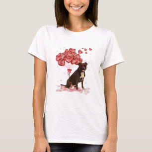 Funny Pitbull Heart Valentines Day Dog Dad Mom Gif T-Shirt