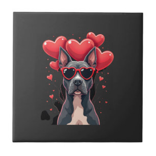 Funny Pitbull Heart Valentines Day Dog Dad Mom Gif Tile