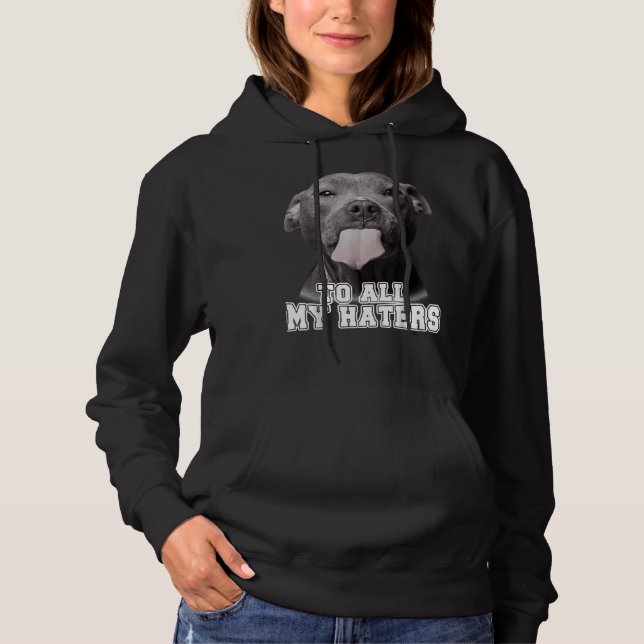Funny Pitbull To All My Haters Pitbull Dog Lover 1 Hoodie (Front)