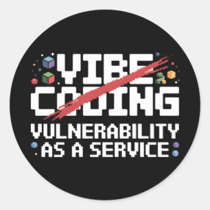 funny pixel-art Cybersecurity network Classic Round Sticker