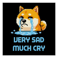Funny pixel art Shiba Inu dog meme