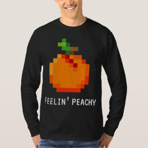 Funny Pixel Peach - Retro 8 - Bit Arcade Gamer Fee T-Shirt