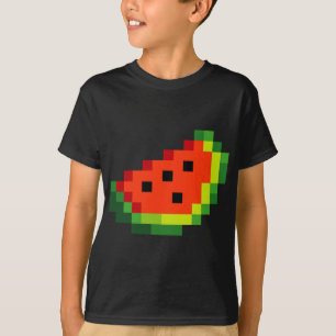 Funny Pixel Watermelon - Retro 8 - Bit Arcade Game T-Shirt