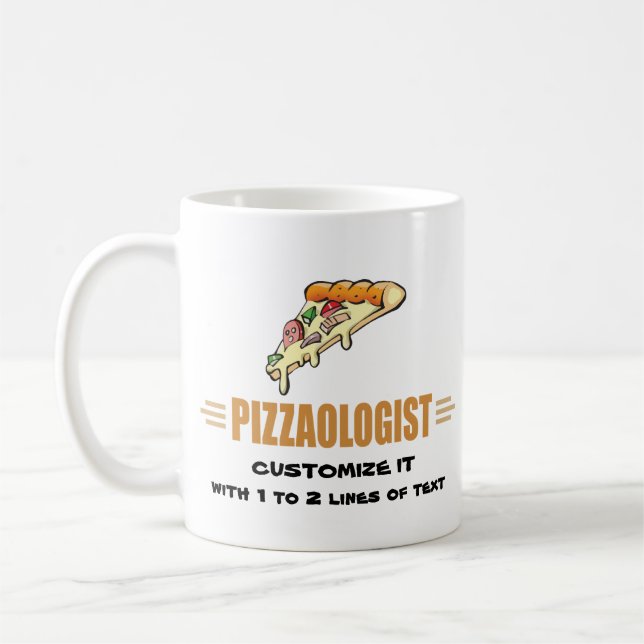 Funny Pizza Coffee Mug (Left)