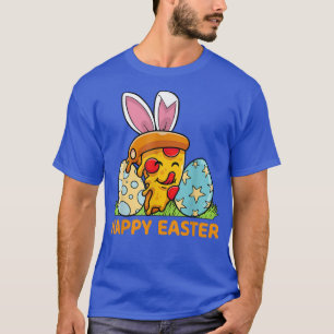 Funny Pizza Easter Day Bunny Easter Eggs Hunting T-Shirt