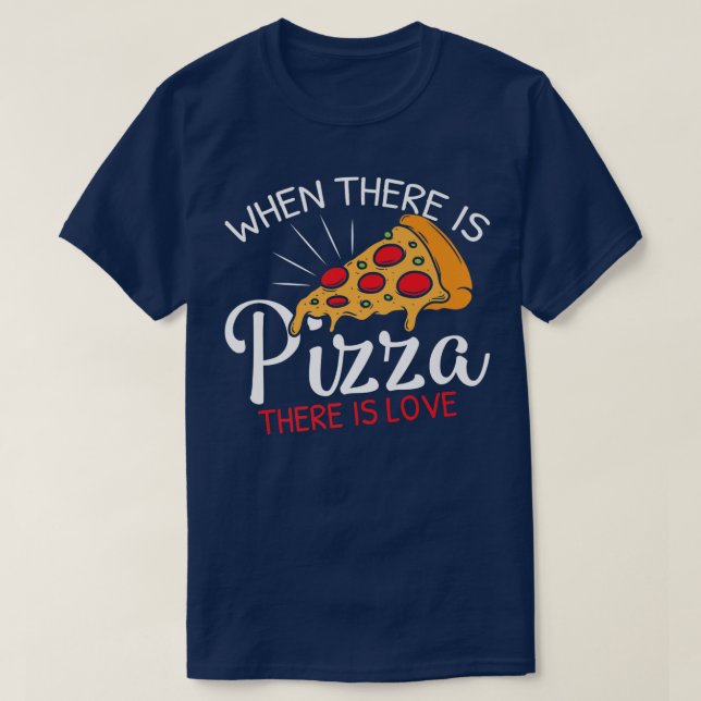 Funny Pizza Is Love Slice of Heaven Premium  T-Shirt (Design Front)