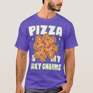 Funny Pizza Is My Lucky Charms, Pizza St Patricks T-Shirt