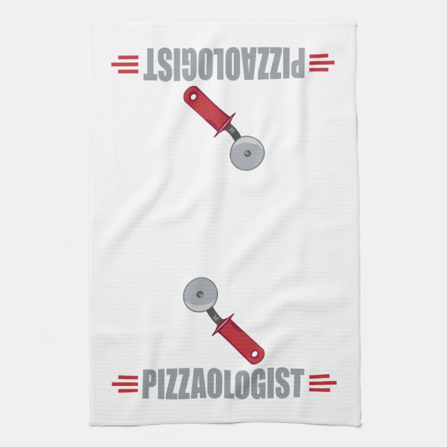 Funny Pizza Kitchen Towel (Vertical)