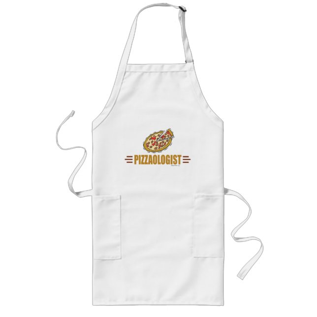 Funny Pizza Long Apron (Front)
