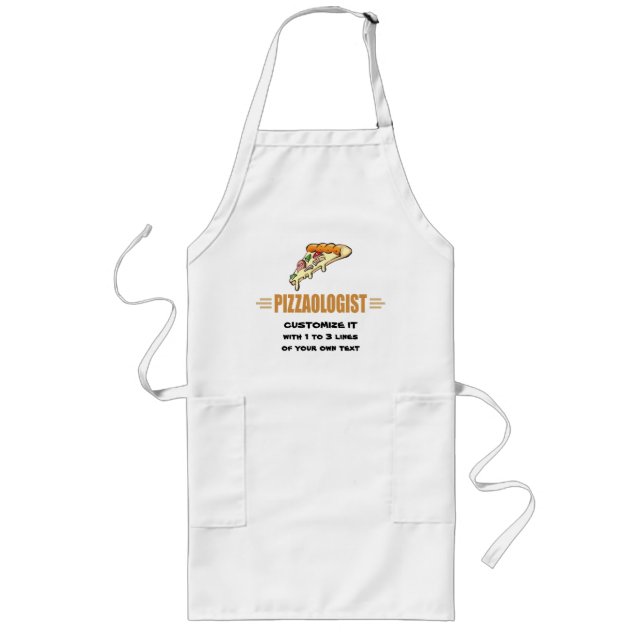 Funny Pizza Long Apron (Front)