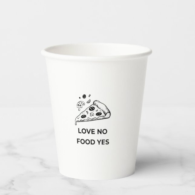 Funny Pizza Lover Paper Cups (Front)