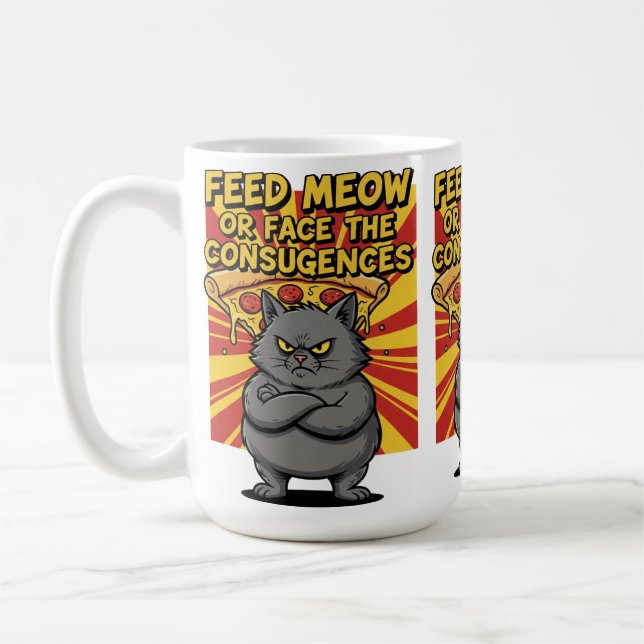 "Funny Pizza Mug – Slice of Happiness for Pizza  (Left)