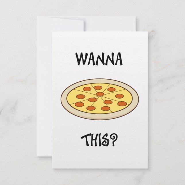 Funny Pizza Party Invitation (Front)
