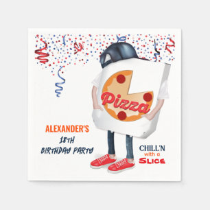 Funny Pizza Party Napkin