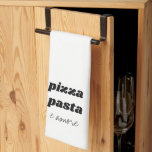 Funny Pizza Pasta Amore Name White Black Cooking Kitchen Towel<br><div class="desc">Funny Pizza Pasta E Amore Name White Black Cooking kitchen towel. All colours can be changed!</div>