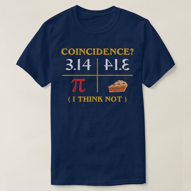 Funny Pizza Pi day 3  T-Shirt (Design Front)