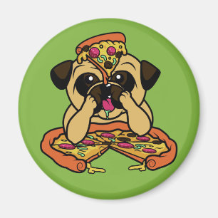 Funny Pizza Pug magnet