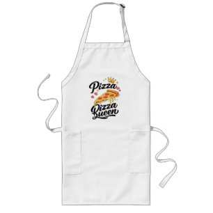 Funny Pizza Queen Cooking Apron for Women Cute Gif