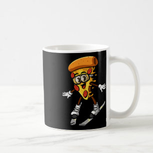 Funny Pizza Ski Cheesy Pie Foodie Skiing Instructo Coffee Mug