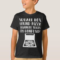 Funny Pizza Square Box Round Pizza-Triangle Slices