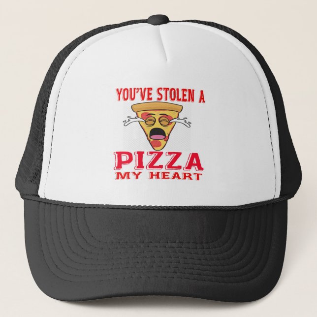 Funny Pizza Trucker Hat (Front)