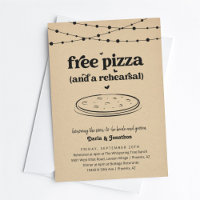Funny Pizza Wedding Rehearsal Dinner Invitation