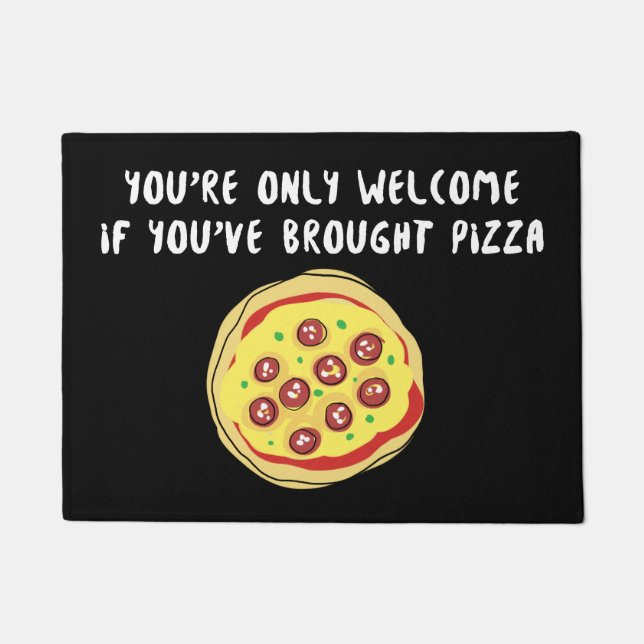 Funny Pizza Welcome Doormat (Front)