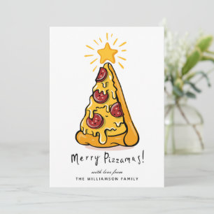 Funny Pizzamas Merry Christmas Card