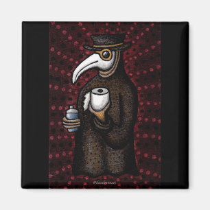 Funny Plague Doctor with Toilet Paper Magnet