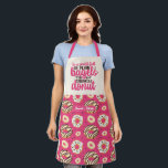 Funny Plain Bagels Sprinkled Doughnut Cute Pattern Apron<br><div class="desc">Funny and cool apron to make cooking more fun. Personalized gift for family and friends who love cooking,  baking and trying new recipe in the kitchen. Customize the wording to fit your occasion. You can use the Design Tool to further change the font type,  font colour and font size.</div>