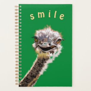 Funny Planner with Happy Ostrich - Customizable