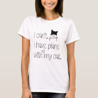 Funny Plans With My Cat Cute Drawing Typography