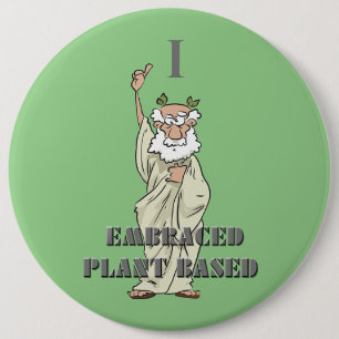 Funny Plant Based Animal Advocate Pin Button