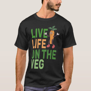 Funny plant based design carrot with funny T-Shirt