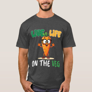 Funny plant based design carrot with funny Vegan g T-Shirt