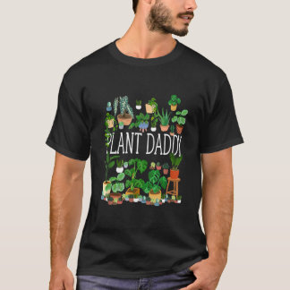 Funny Plant Daddy Leaf Gardening Gardener Dad T-Shirt