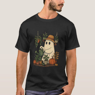 Funny Plant Ghost  Spooky Gardener Halloween T-Shirt